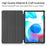Trifold Stand PU Leather Hard PC Inner Shockproof Protective Tablet Cover for Realme Pad 10.4 - Black - 4