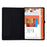 Card Slots Design Cloth Texture PU Leather Folding Folio Stand Cover for Realme Pad 10.4 inch - Black - 5