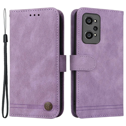 For Realme GT Neo2 5G / GT Neo 3T 5G Leather Wallet Cases Skin Touch Phone Cover Stand with Strap - Purple - 1