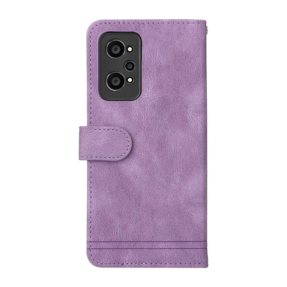 For Realme GT Neo2 5G / GT Neo 3T 5G Leather Wallet Cases Skin Touch Phone Cover Stand with Strap - Purple - 3