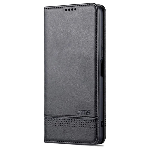 AZNS Wallet Stand Phone Case TPU Interior PU Leather Magnetic Absorption Flip Cover for vivo T1 5G - Black - 2