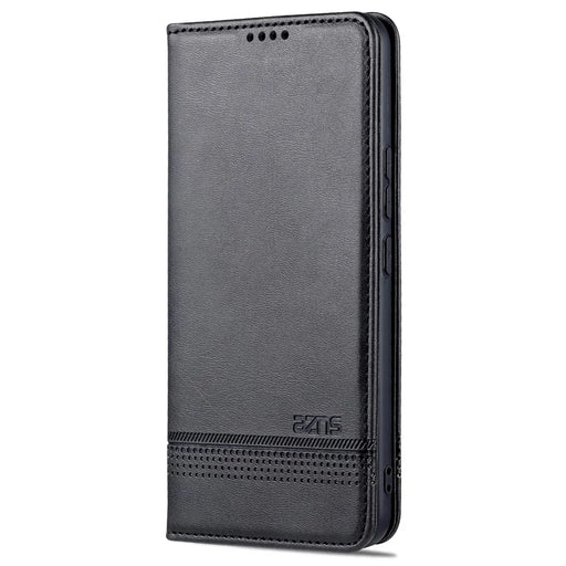 AZNS Book Stand PU Leather Phone Case Magnetic Auto-absorbed Wallet Flip Cover for vivo S10e / V23e 4G - Black - 2