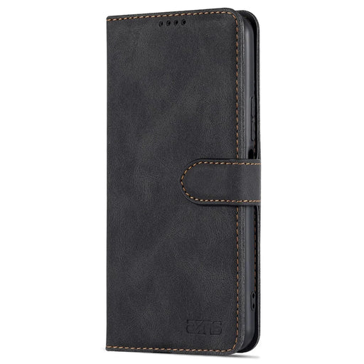 AZNS Phone Cover Drop-proof Magnetic Closure PU Leather Flip Wallet Stand Well-protected Phone Shell for vivo Y21/Y21s/Y33s - Black - 2