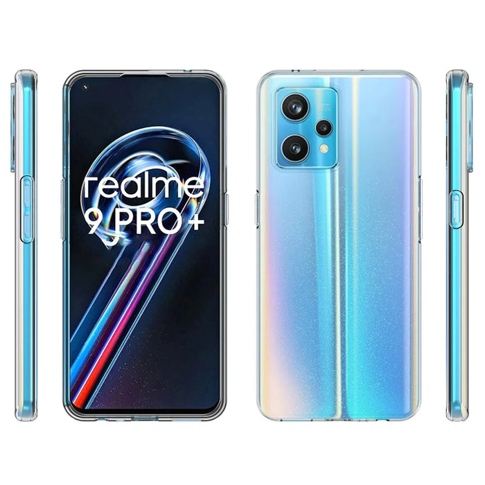 10Pcs/Pack Watermark Resistant Case for Realme 9 Pro+, Drop Protection Soft TPU Transparent Back Cover - 7