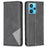 For Realme 9 Pro+ Imprinting Pattern Splicing Design Cover with Card Slots PU Leather + TPU Stand Cell Phone Shell - Black - 1