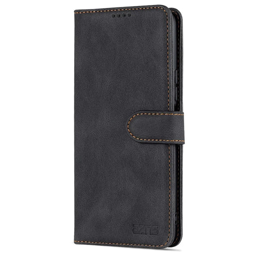 AZNS Phone Case for vivo Y76s/Y74s, PU Leather Wallet Folding Stand Magnetic Scratch-proof Flip Cover - Black - 2