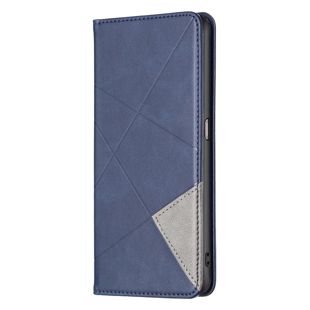 For Realme 9 Pro 5G / 9 5G / V25 Leather Case with Card Holder Imprinting Pattern Phone Stand Cover - Blue - 7