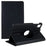 For Realme Pad Mini Wear-resistant Solid Color Leather Tablet Case 360-degree Rotating Protective Cover with Stand Support Horizontal/Vertical View - Black - 1