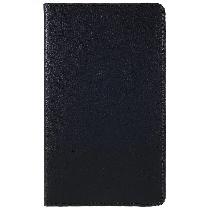 For Realme Pad Mini Wear-resistant Solid Color Leather Tablet Case 360-degree Rotating Protective Cover with Stand Support Horizontal/Vertical View - Black - 2