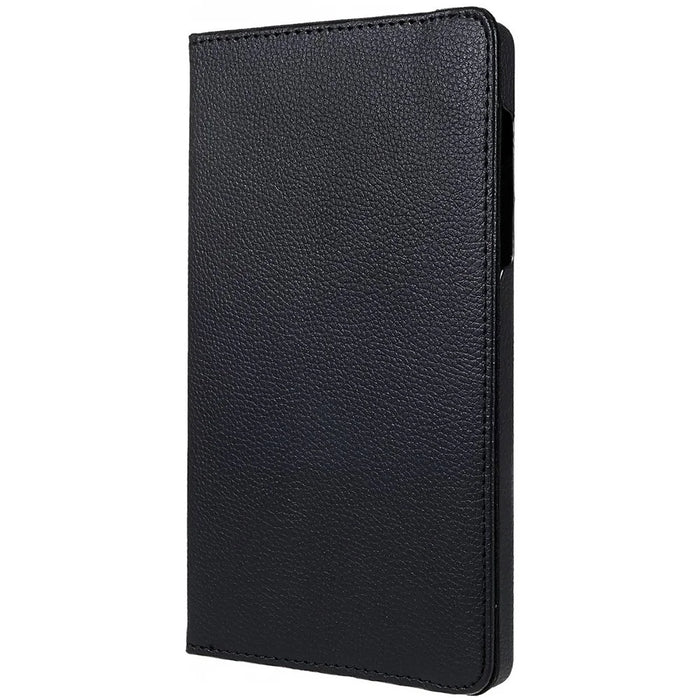 For Realme Pad Mini Wear-resistant Solid Color Leather Tablet Case 360-degree Rotating Protective Cover with Stand Support Horizontal/Vertical View - Black - 3