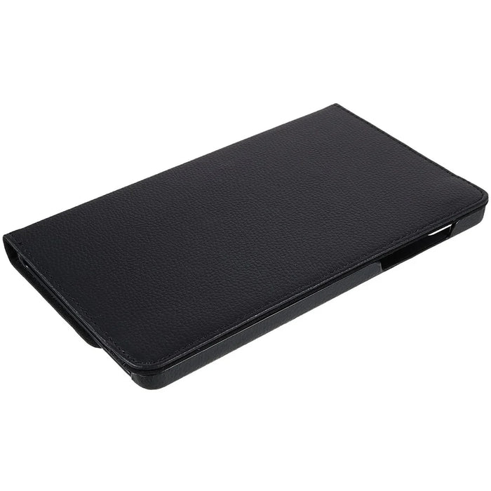 For Realme Pad Mini Wear-resistant Solid Color Leather Tablet Case 360-degree Rotating Protective Cover with Stand Support Horizontal/Vertical View - Black - 5