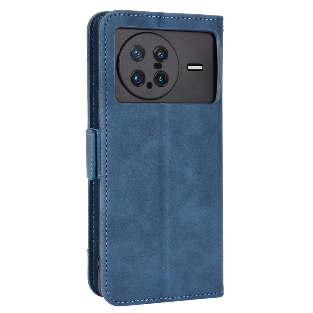 Smartphone Case for vivo X Note, Magnetic Wallet Style Stand Flip PU Leather Phone Cover - Blue - 6