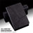 Card Holder Stand Tablet Case for Realme Pad Mini, Line Imprinted Shockproof PU Leather Elastic Band Protective Cover - Black - 5