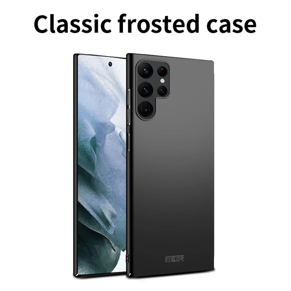 MOFI JK PC Series-1 for Samsung Galaxy S23 Ultra Drop-proof Matte Phone Case Hard PC Anti-wear Phone Cover with Strap - Black - 3
