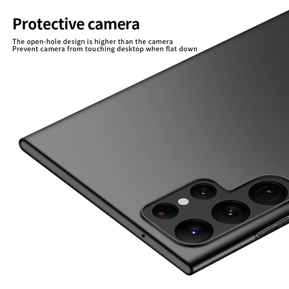 MOFI JK PC Series-1 for Samsung Galaxy S23 Ultra Drop-proof Matte Phone Case Hard PC Anti-wear Phone Cover with Strap - Black - 5