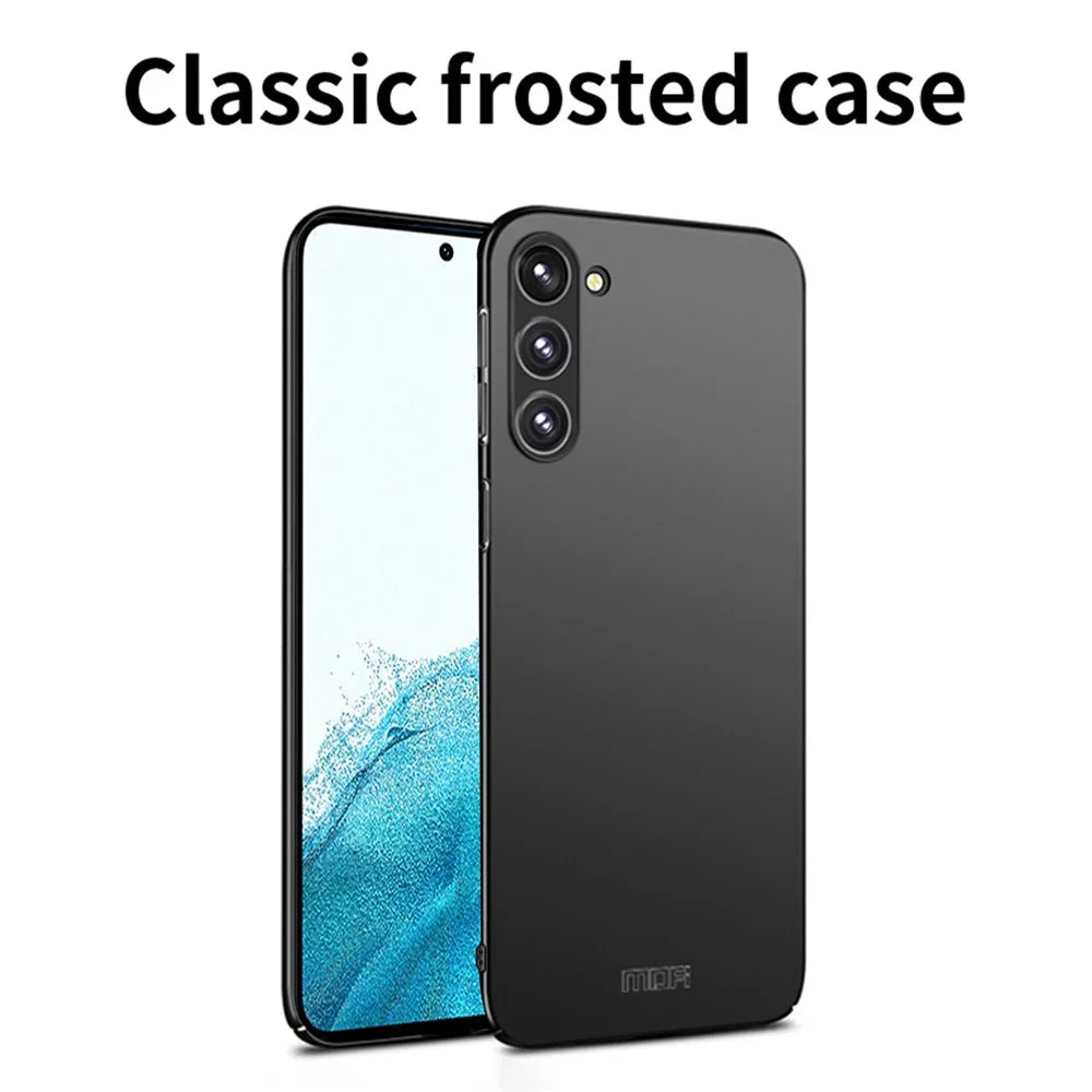 MOFI JK PC Series-1 for Samsung Galaxy S23 Matte Phone Case Hard PC Anti-scratch Back Cover with Strap - Black - 3