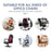 Ergonomic Memory Foam Armrest Pad Home Office Seat Armrest Pillow for Wheelchair - Crystal Velvet+Black - 6