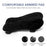 Ergonomic Memory Foam Armrest Pad Home Office Seat Armrest Pillow for Wheelchair - Crystal Velvet+Black - 7
