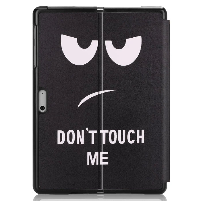 Pattern Printing PU Leather Stand Protective Cover for Microsoft Surface Go/Go 2/Go 3 - Don't Touch Me - 3
