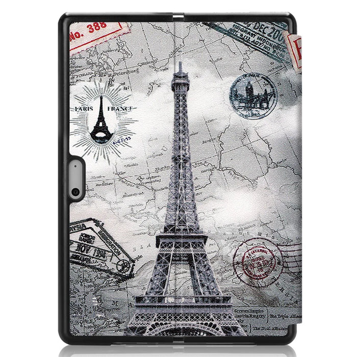 Pattern Printing Stand PU Leather Tablet Cover Case for Microsoft Surface Pro 8 - Tower - 2