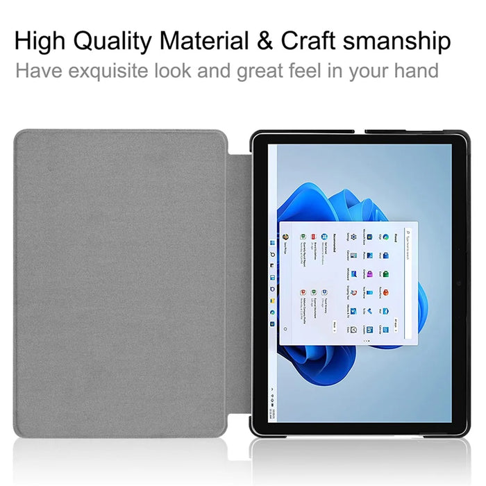 Pattern Printing Stand PU Leather Tablet Cover Case for Microsoft Surface Pro 8 - Tower - 6