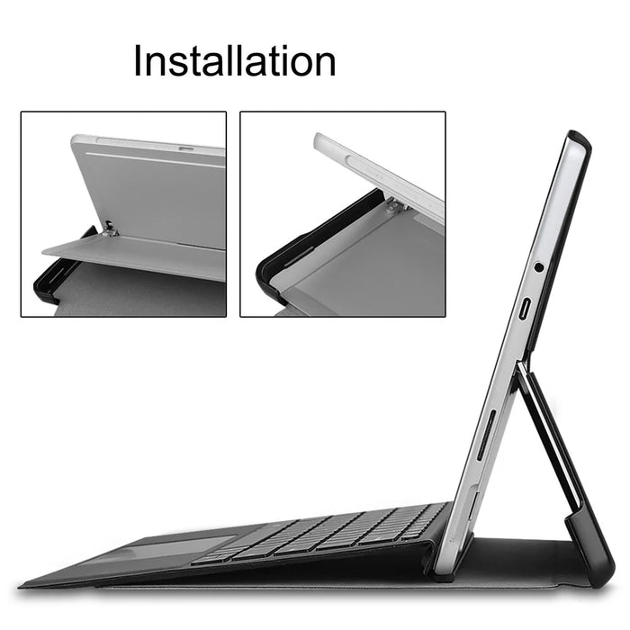 Pattern Printing Stand PU Leather Tablet Cover Case for Microsoft Surface Pro 8 - Tower - 7