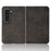 For Microsoft Surface Duo 2 Skin-touch Feeling Anti-drop PU Leather Coated Hard PC Phone Case Cover - Black - 4