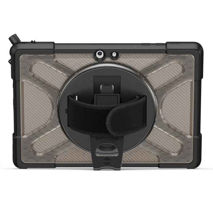 For Microsoft Surface Go 4 / Go 3 / Go 2 / Go 1 Tablet Protective Case Kickstand Hand Strap Hard PC + TPU Hybrid Cover - Brown - 2