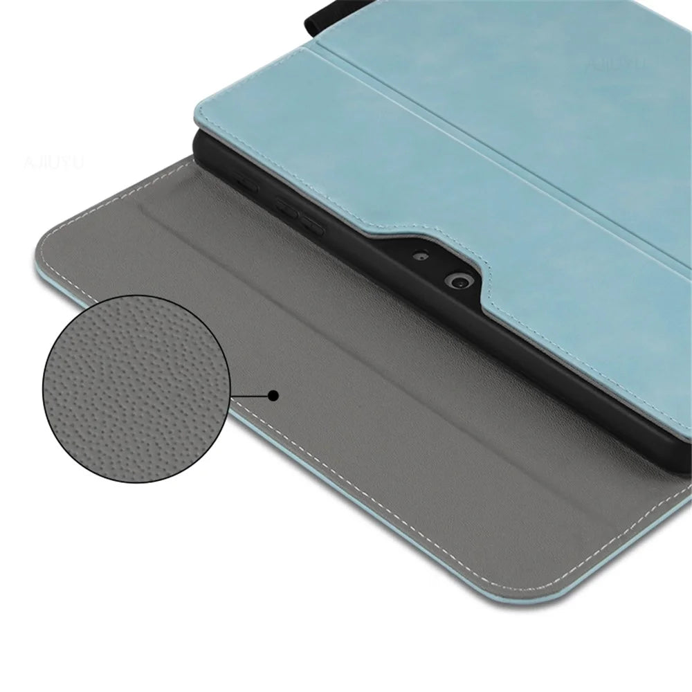 For Microsoft Surface Go Crazy Horse Line Splicing Magnetic Closure Leather + PC Tablet Case with Stand - Blue - 4