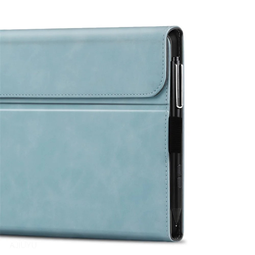 For Microsoft Surface Go Crazy Horse Line Splicing Magnetic Closure Leather + PC Tablet Case with Stand - Blue - 6