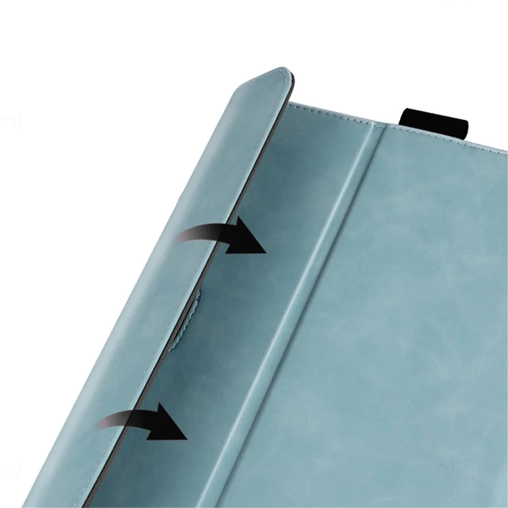 For Microsoft Surface Go Crazy Horse Line Splicing Magnetic Closure Leather + PC Tablet Case with Stand - Blue - 7