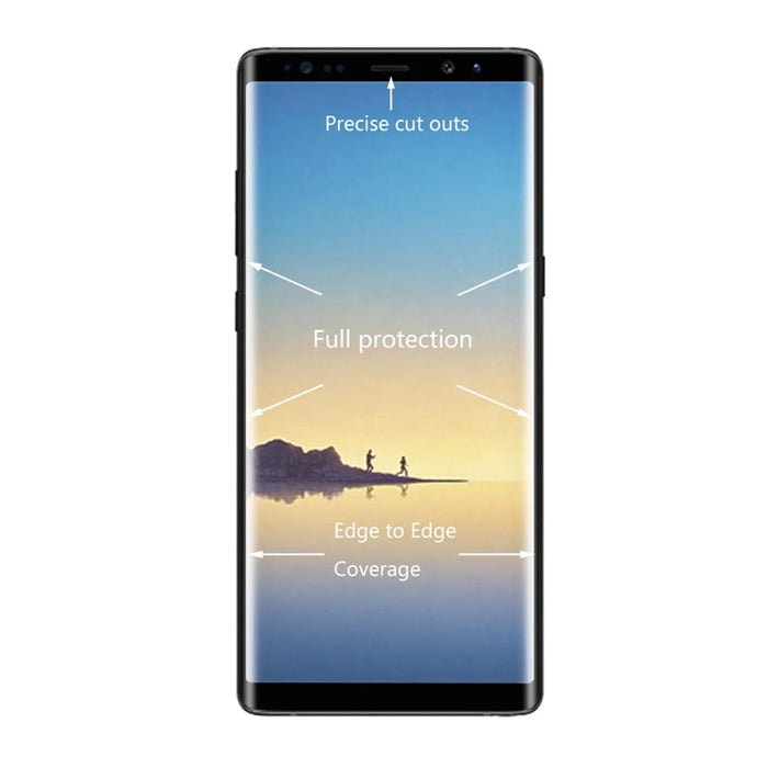 HAT PRINCE for Samsung Galaxy Note 8 3D Full Size Mobile Tempered Glass Screen Protector 0.26mm - Black - 3