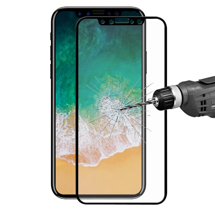 HAT PRINCE for iPhone (2019) 5.8"/ X Xs / 5.8-inch 0.26mm 2.5D Full Coverage Tempered Glass Screen Protector Film - Black - 1