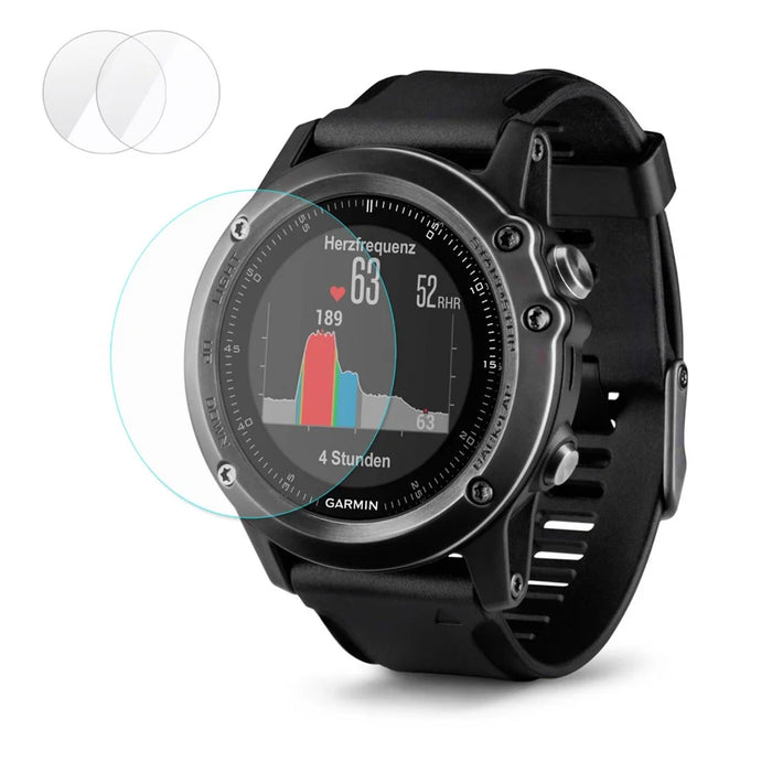 HAT PRINCE 2Pcs/Set 2.15D 0.2mm 9H Tempered Glass Screen Protector for Garmin Fenix 3 HR Arc Edge - 1