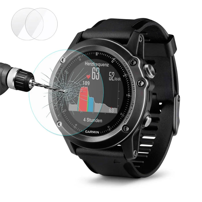 HAT PRINCE 2Pcs/Set 2.15D 0.2mm 9H Tempered Glass Screen Protector for Garmin Fenix 3 HR Arc Edge - 2