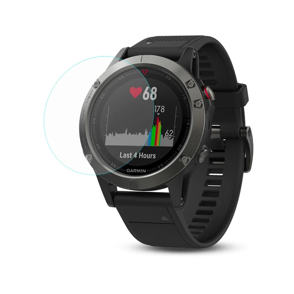 HAT PRINCE 2Pcs/Set 2.15D 0.2mm 9H Tempered Glass Screen Protection Film for Garmin Fenix 5 Arc Edge - 3