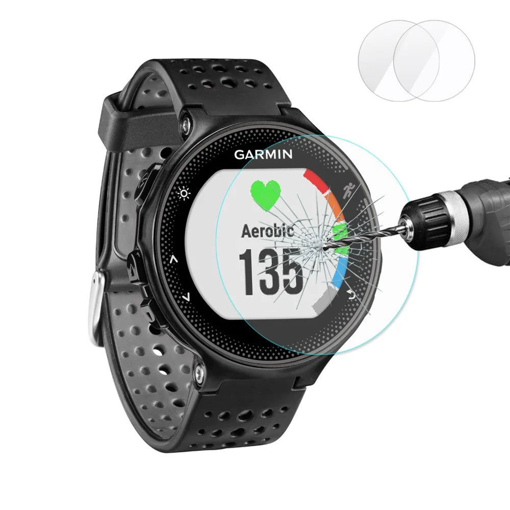 2 Pcs HAT PRINCE for Garmin Forerunner 235 0.2mm 9H 2.15D Arc Edge Tempered Glass Film - 2