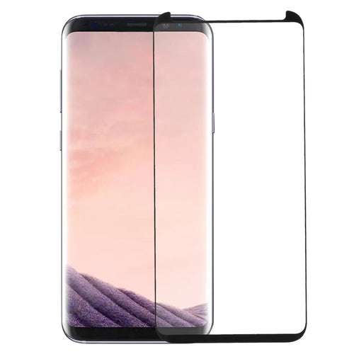 RURIHAI for Samsung Galaxy S8 SM-G950 3D Curved Full Glue Full Tempered Glass Screen Protector Film + Screen Protector Pushing Plate - Black - 1