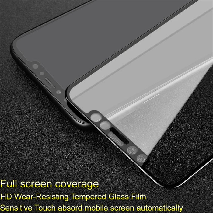 IMAK Pro+ Full Coverage Anti-explosion Tempered Glass Screen Protector for iPhone (2019) 5.8" / XS / X/10 - Black - 2