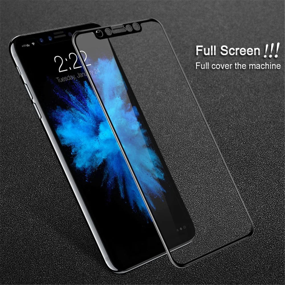 IMAK Pro+ Full Coverage Anti-explosion Tempered Glass Screen Protector for iPhone (2019) 5.8" / XS / X/10 - Black - 5