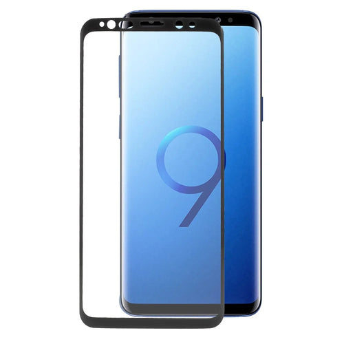 Full Size Tempered Glass Screen Protector Shield Film for Samsung Galaxy S9 G960 - Black - 1