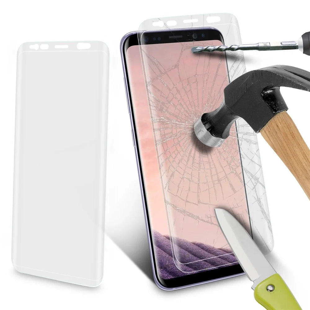 0.26mm Transparent Full Size Curved Tempered Glass Screen Film for Samsung Galaxy S9+ G965 - 4