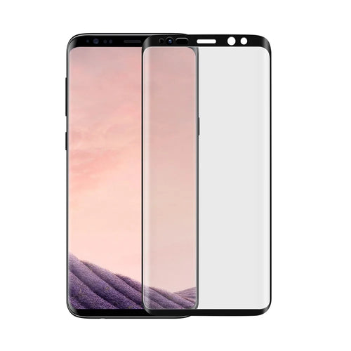 For Samsung Galaxy S9 Plus G965 0.26mm 9H Curved Silk Print Tempered Glass Full Screen Protector - Black - 1
