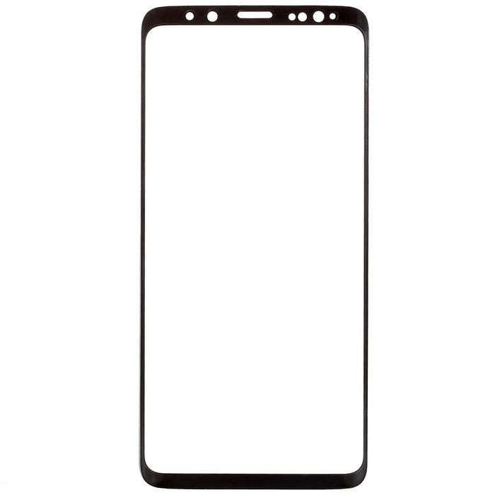 RURIHAI 3D Electroplated Edge Full Tempered Glass Screen Protector for Samsung Galaxy S9 G960 - Black - 2