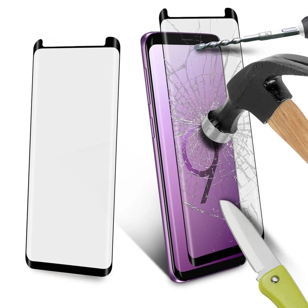 0.26mm Silk Printing Full Mobile Tempered Glass Protector for Samsung Galaxy S9 G960 - 3