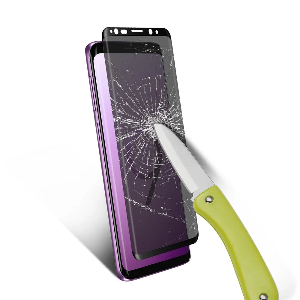 For Samsung Galaxy S9 G960 0.26mm Silk Print Full Cover Anti-peep Curved Tempered Glass Screen Film - 5