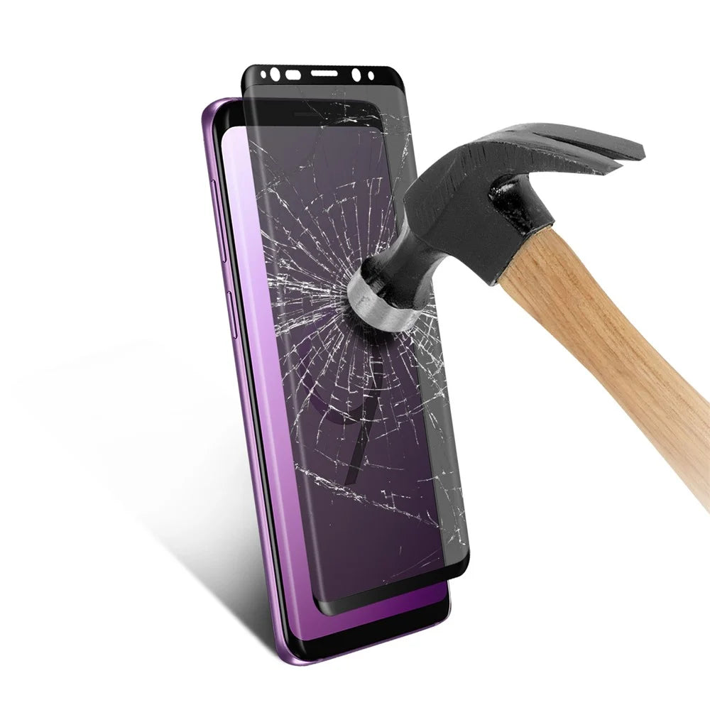 For Samsung Galaxy S9 G960 0.26mm Silk Print Full Cover Anti-peep Curved Tempered Glass Screen Film - 6