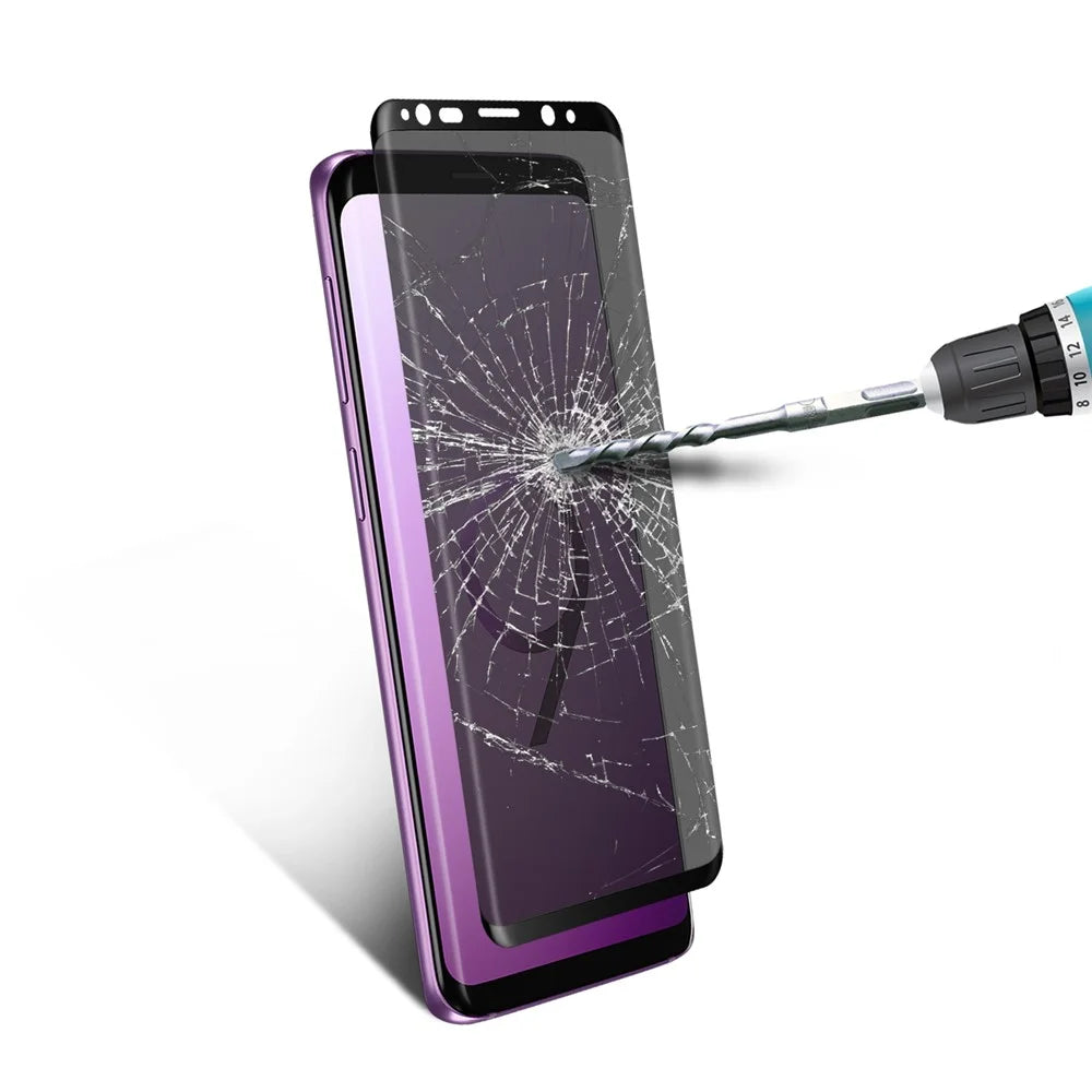 For Samsung Galaxy S9 G960 0.26mm Silk Print Full Cover Anti-peep Curved Tempered Glass Screen Film - 7