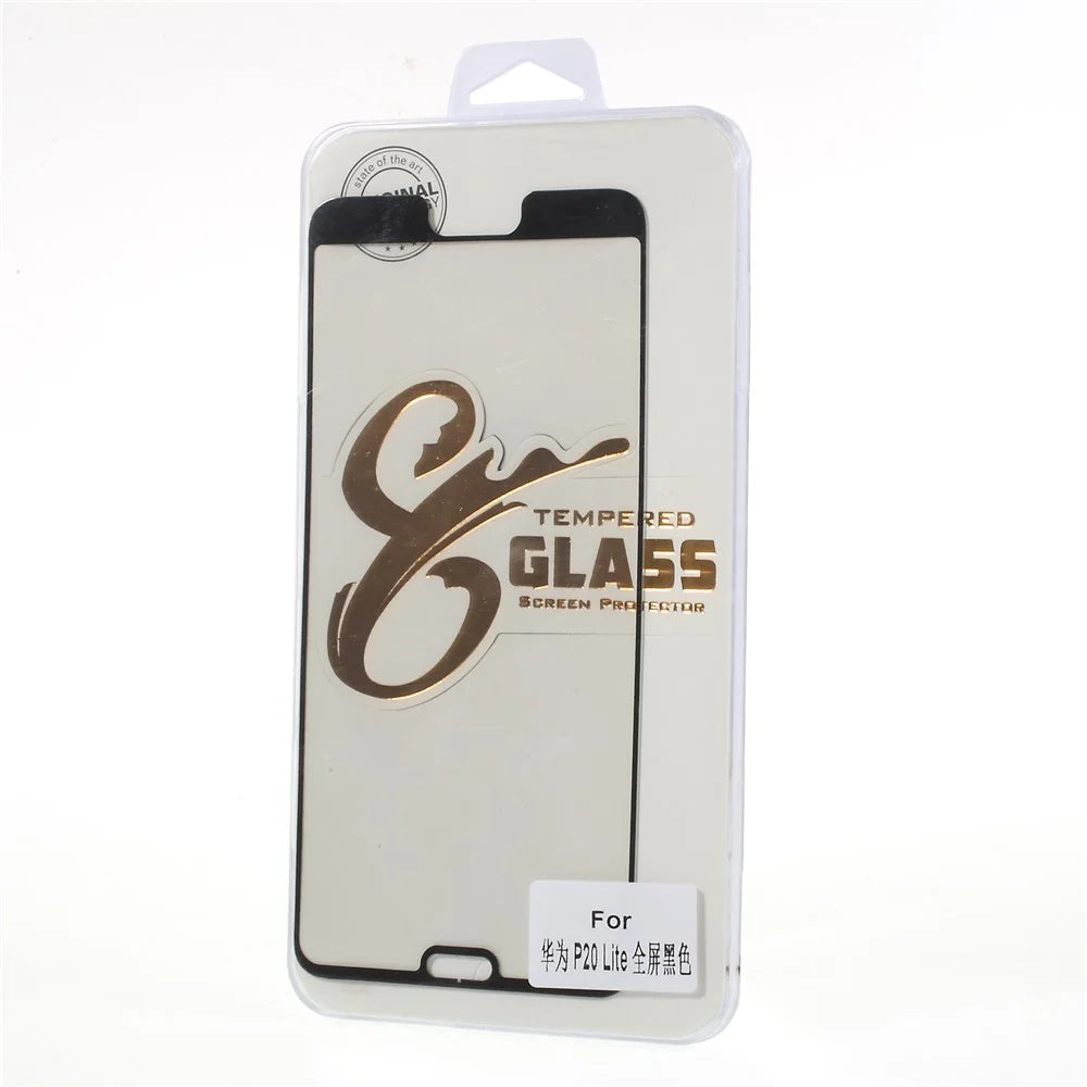 Full Coverage Tempered Glass Screen Protector Shield Film for Huawei P20 Lite / Nova 3e (China) - Black - 1