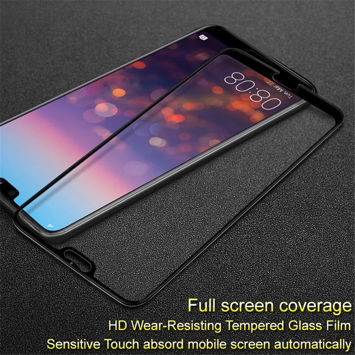 IMAK Pro+ Anti-explosion Full Coverage Tempered Glass Screen Protector for Huawei P20 Pro - Black - 5